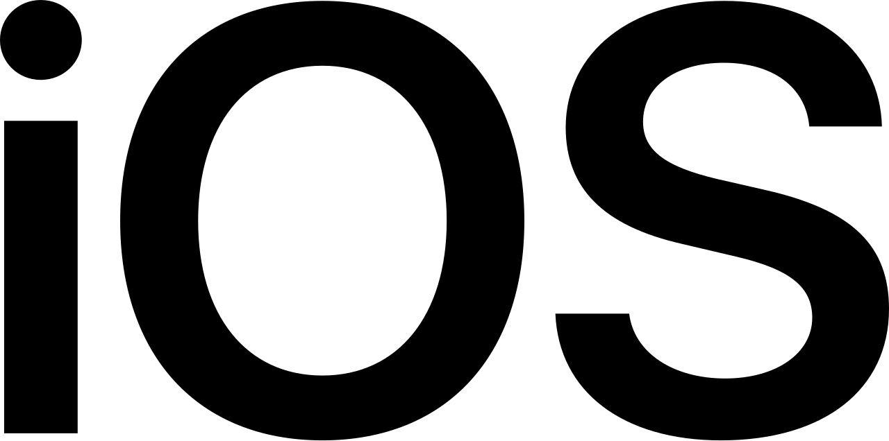 Wordmark of Apple's iOS operating system.