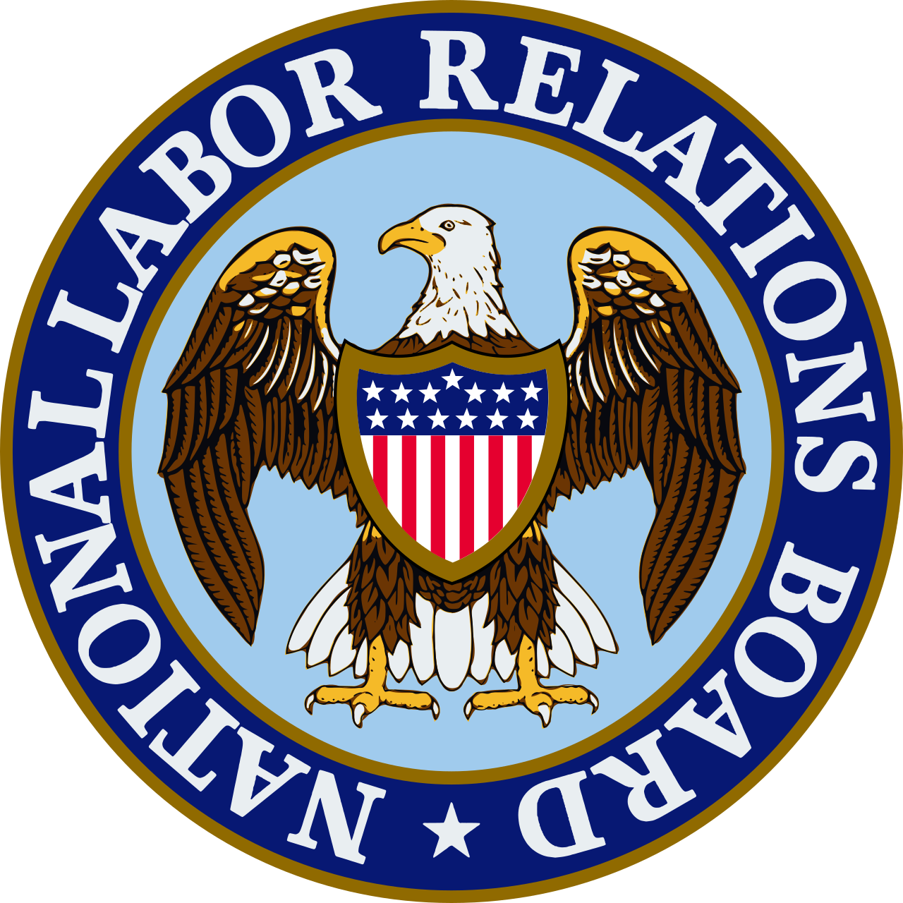 Color logo of the National Labor Relations Board, an independent agency of the United States federal government.